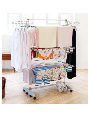 Soporte Plegable Rodante Idee BDP-V23 para Secar Ropa