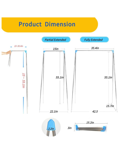 Rack de Secado de Ropa Plegable Lmaray Acero Inoxidable Rack de Secado de Ropa Plegable Lmaray Acero Inoxidable