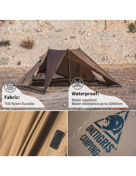 Tienda de Camping OneTigris PLATOON 2 Personas Impermeable