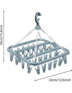 Perchero Plegable Alladaga con 32 Clips para Secar Ropa 2