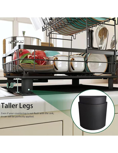 Escurridor de Platos DMTXCRP 2 Niveles Acero Inoxidable