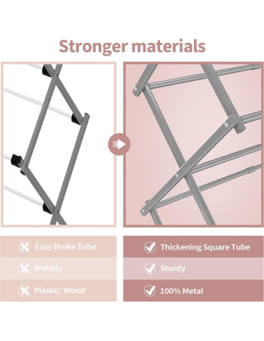 Estante Secar Ropa APEXCHASER 3 Niveles Expandible Gris