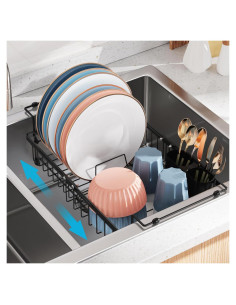 Estante Secado Platos iSPECLE Expandible 12.4-17.1'' Negro