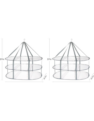 Estante Secador de Ropa Plegable AUTODECO XL 3 Niveles