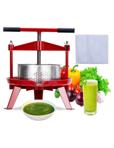 Prensa de Vino Takywep 14L Acero Inoxidable Mango en T