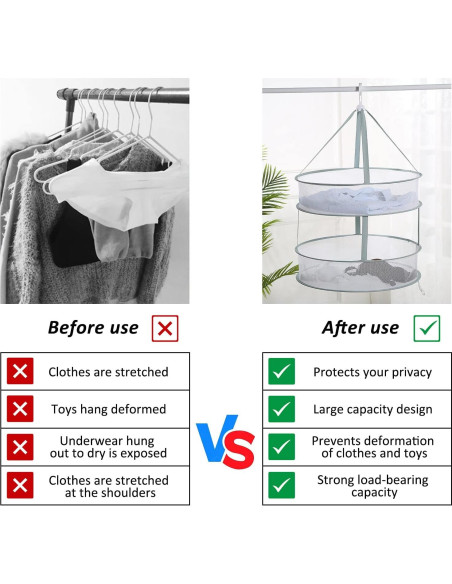 Estante Secador de Ropa Plegable AUTODECO XL 3 Niveles