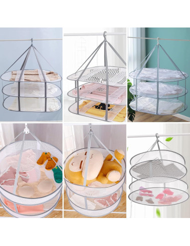 Estante Secador de Ropa Plegable AUTODECO XL 3 Niveles