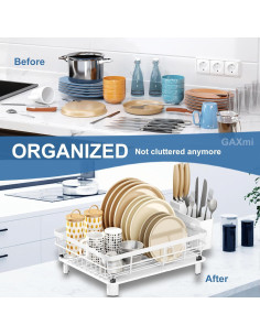 Escurridor de Platos GAXmi 1 Nivel Blanco con Bandeja Drenaje 2