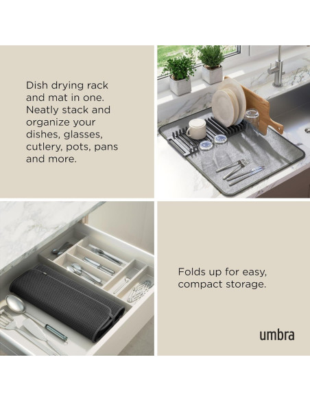 Estante Secado Platos Umbra UDRY 24x18 cm Carbón