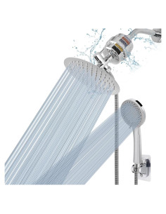 Cabezal de Ducha Filtrado NearMoon 20,32 cm 5 Configuraciones