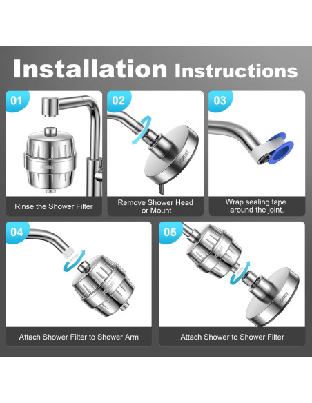 Cabezal de Ducha Filtrado JOMST 25 Etapas Alta Presión Cabezal de Ducha Filtrado JOMST 25 Etapas Alta Presión