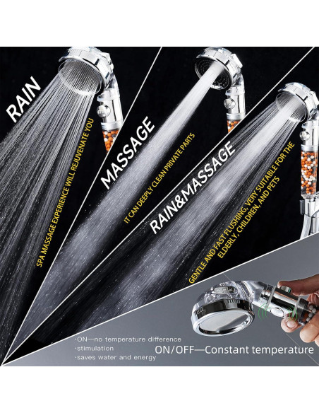 Cabezal de Ducha Filtrado PumodTec Alta Presión 4 Modos Cabezal de Ducha Filtrado PumodTec Alta Presión 4 Modos