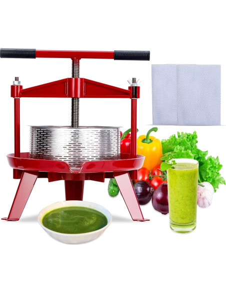 Prensa de Vino Takywep 14L Acero Inoxidable Mango en T