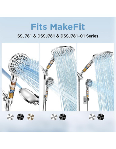 Cartucho Filtro Reemplazo MakeFit para Ducha 2-Pack