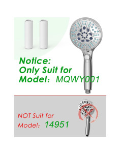 Filtro de Ducha Pavezo MQWY001 - Paquete de 2 Filtros 15 Etapas 2