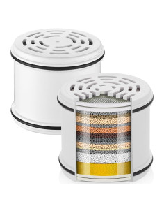 Filtros de Ducha Cobbe 2 Pack - 16 Etapas, Ablandador de Agua