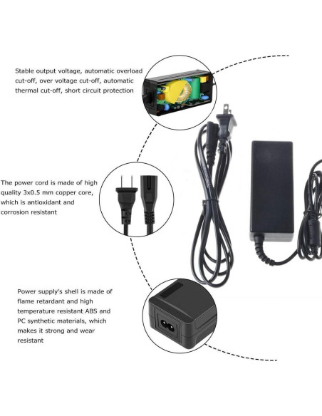 Adaptador AC/DC SupplySource para Impresora Uñas Art Pro V9