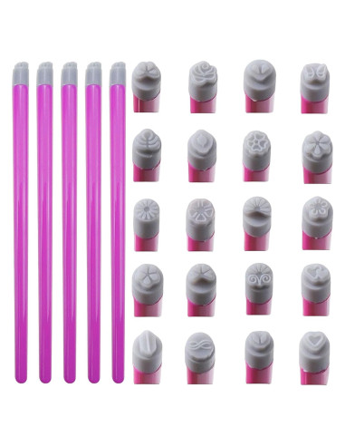 Conjunto de bolígrafos de estampado de uñas Jaczora - 5 piezas