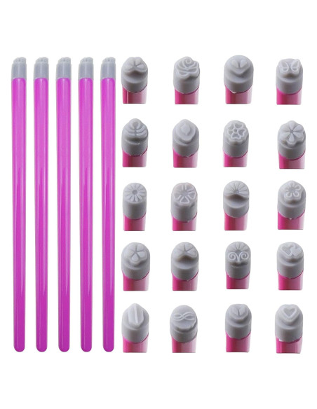 Conjunto de bolígrafos de estampado de uñas Jaczora - 5 piezas