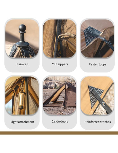 Tienda de Camping OneTigris PLATOON 2 Personas Impermeable