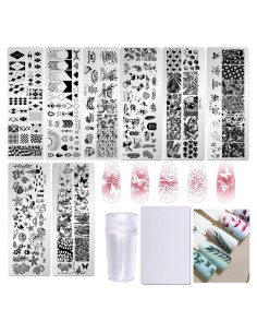 Kit de Estampado de Uñas AddFavor 8 Piezas Verano