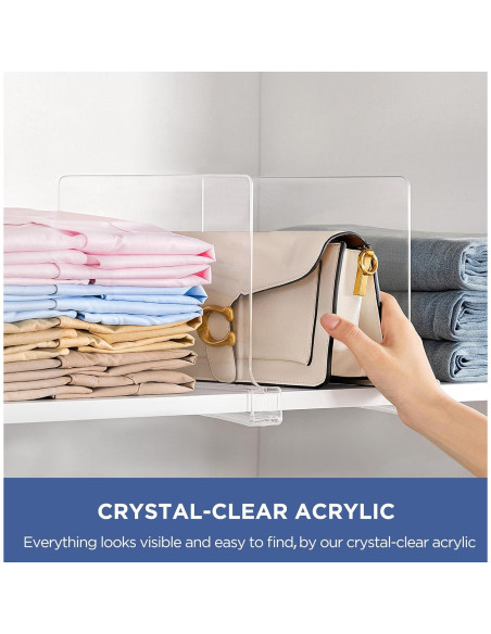 Organizadores de Closet HBlife 6 PCS Transparentes 28,66 cm