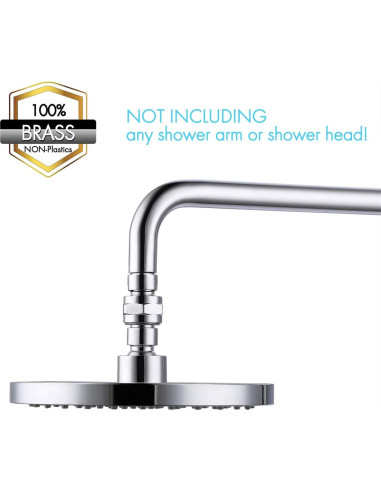 Adaptador de Cabezal de Ducha KES Cromo Pulido Universal