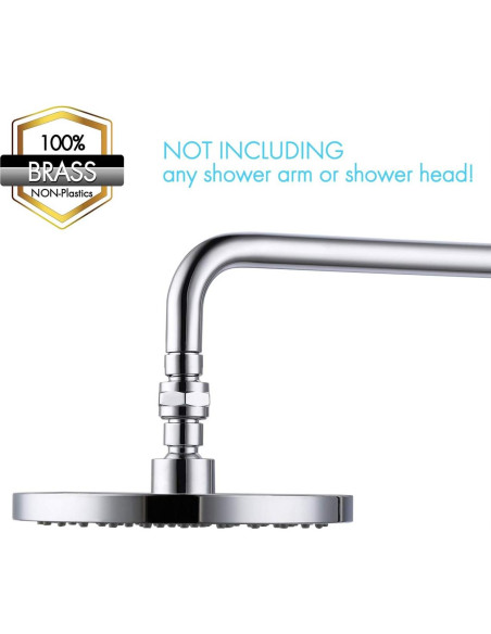 Adaptador de Cabezal de Ducha KES Cromo Pulido Universal