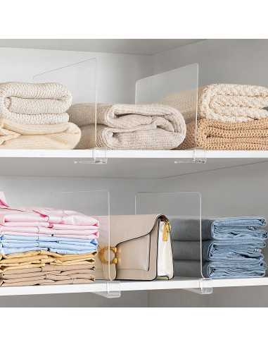 Organizadores de Closet HBlife 6 PCS Transparentes 28,66 cm