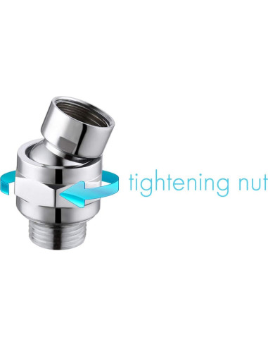 Adaptador de Cabezal de Ducha KES Cromo Pulido Universal