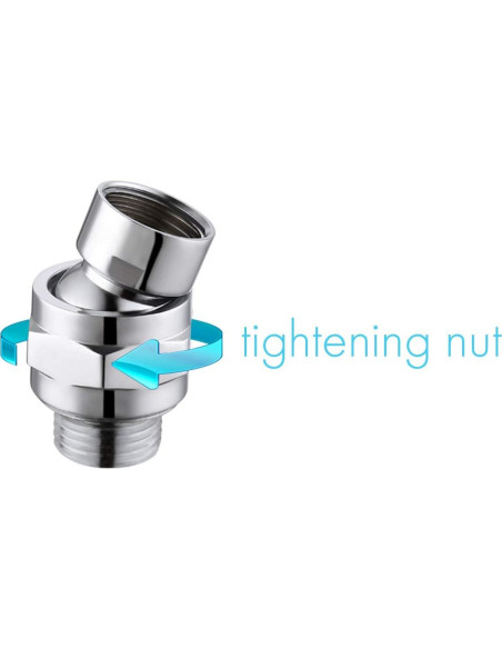 Adaptador de Cabezal de Ducha KES Cromo Pulido Universal