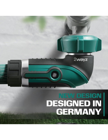 Adaptador de Codo de Manguera 90 2WAYZ - Válvula de Cierre Metálica