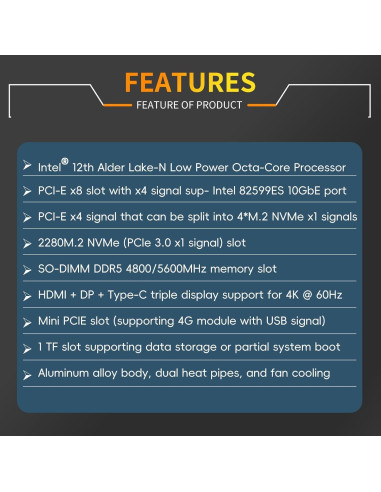 Firewall Mini PC MOGINSOK MGNASN 10GbE 8GB RAM 128GB SSD