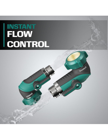 Adaptador de Codo de Manguera 90 2WAYZ - Válvula de Cierre Metálica