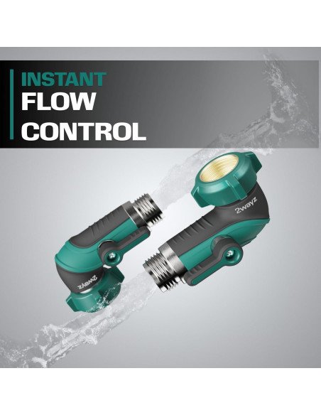 Adaptador de Codo de Manguera 90 2WAYZ - Válvula de Cierre Metálica