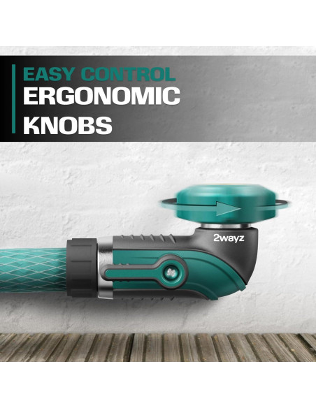 Adaptador de Codo de Manguera 90 2WAYZ - Válvula de Cierre Metálica