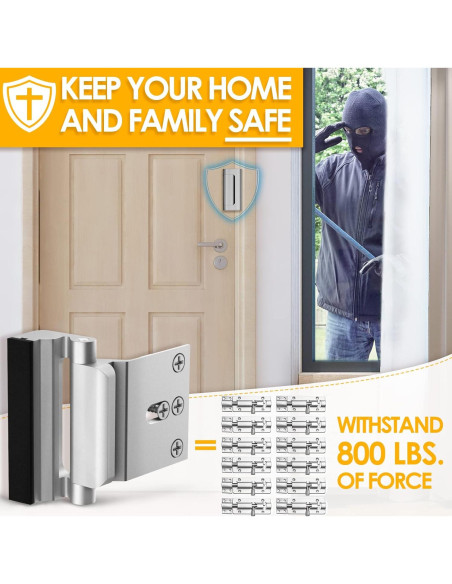 Cerradura de Seguridad EverPlus para Puerta Interior 7,62 cm