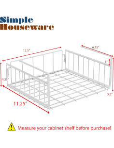 Cesta Bajo Estante Simple Houseware 2 Paquete Organizador 2