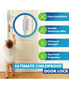 Cerradura de Seguridad Dwell+Good 2-Pack Niquel Satinado 2