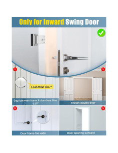 Cerradura de Seguridad HIGHEVE para Puertas Interiores Plata 2