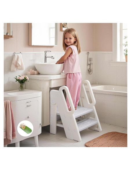 Taburete Plegable para Niños Hoopyosms Altura Ajustable