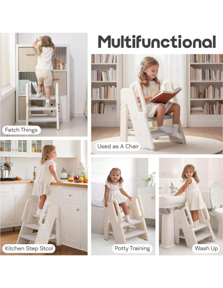 Taburete Plegable para Niños Hoopyosms Altura Ajustable