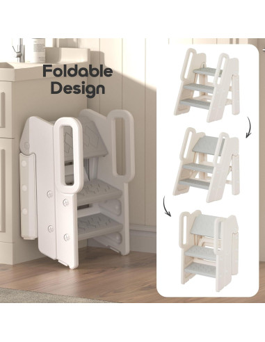 Taburete Plegable para Niños Hoopyosms Altura Ajustable