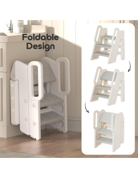 Taburete Plegable para Niños Hoopyosms Altura Ajustable