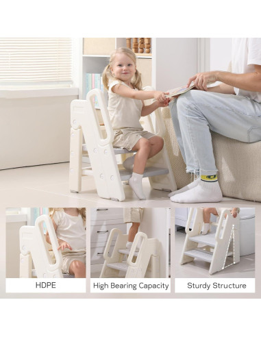 Taburete Plegable para Niños Hoopyosms Altura Ajustable