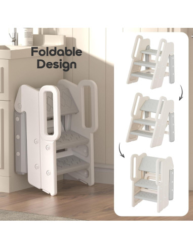 Taburete Plegable para Niños Hoopyosms Altura Ajustable