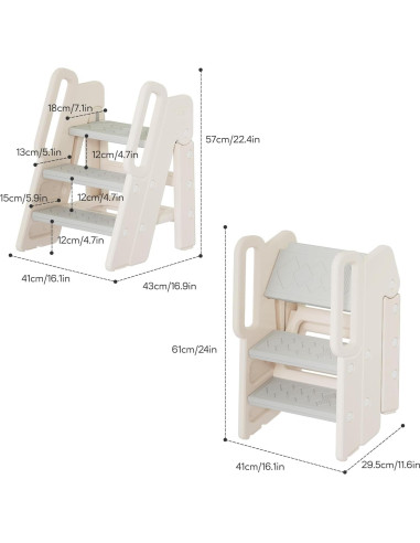 Taburete Plegable para Niños Hoopyosms Altura Ajustable