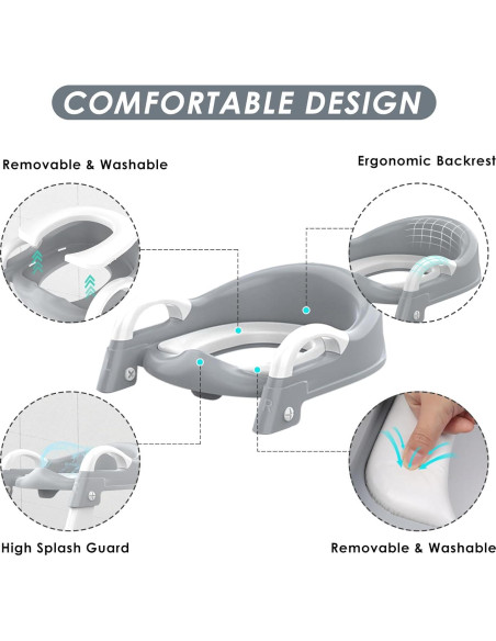 Asiento de Entrenamiento para Baño YT-808 Gris Ajustable