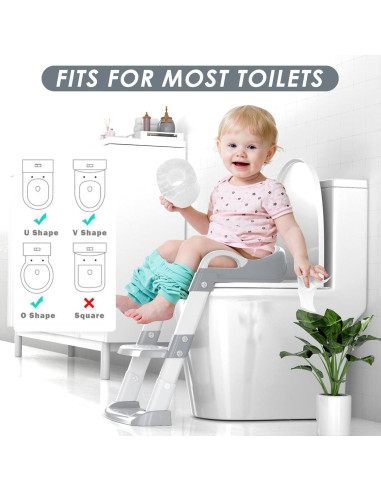 Asiento de Entrenamiento para Baño YT-808 Gris Ajustable