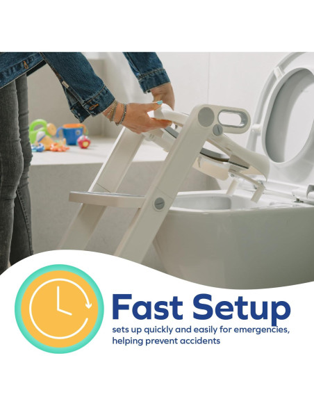 Asiento de inodoro con escalera Nuby gris 18+ meses